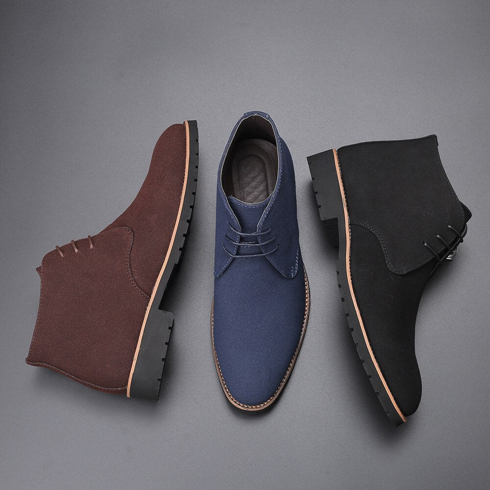 Men's Slip On Leather Ankle Boots for Spring and Everyday, view 5