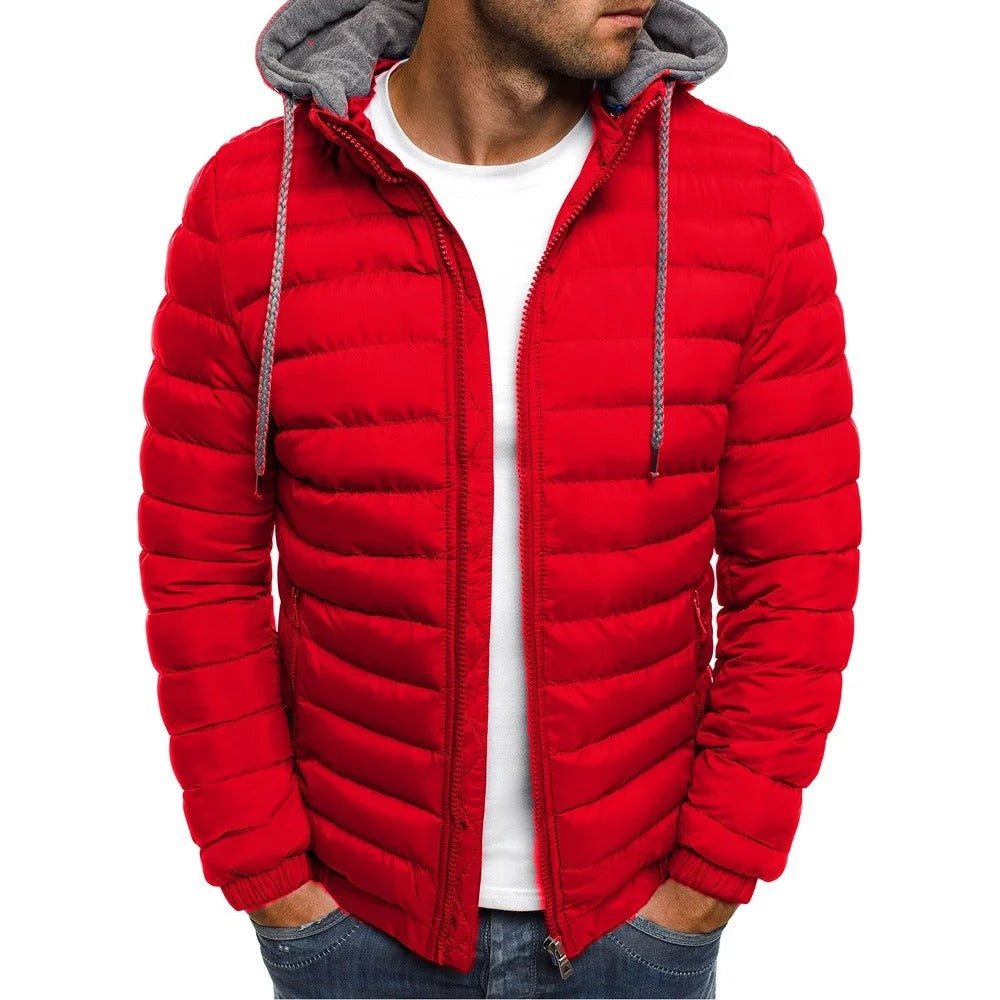 Detail of the zipper and waterproof fabric of the transitional jacket