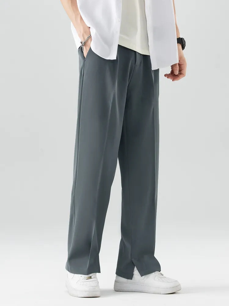 Men's Straight Leg Pants in Breathable Cotton Blend, view 6