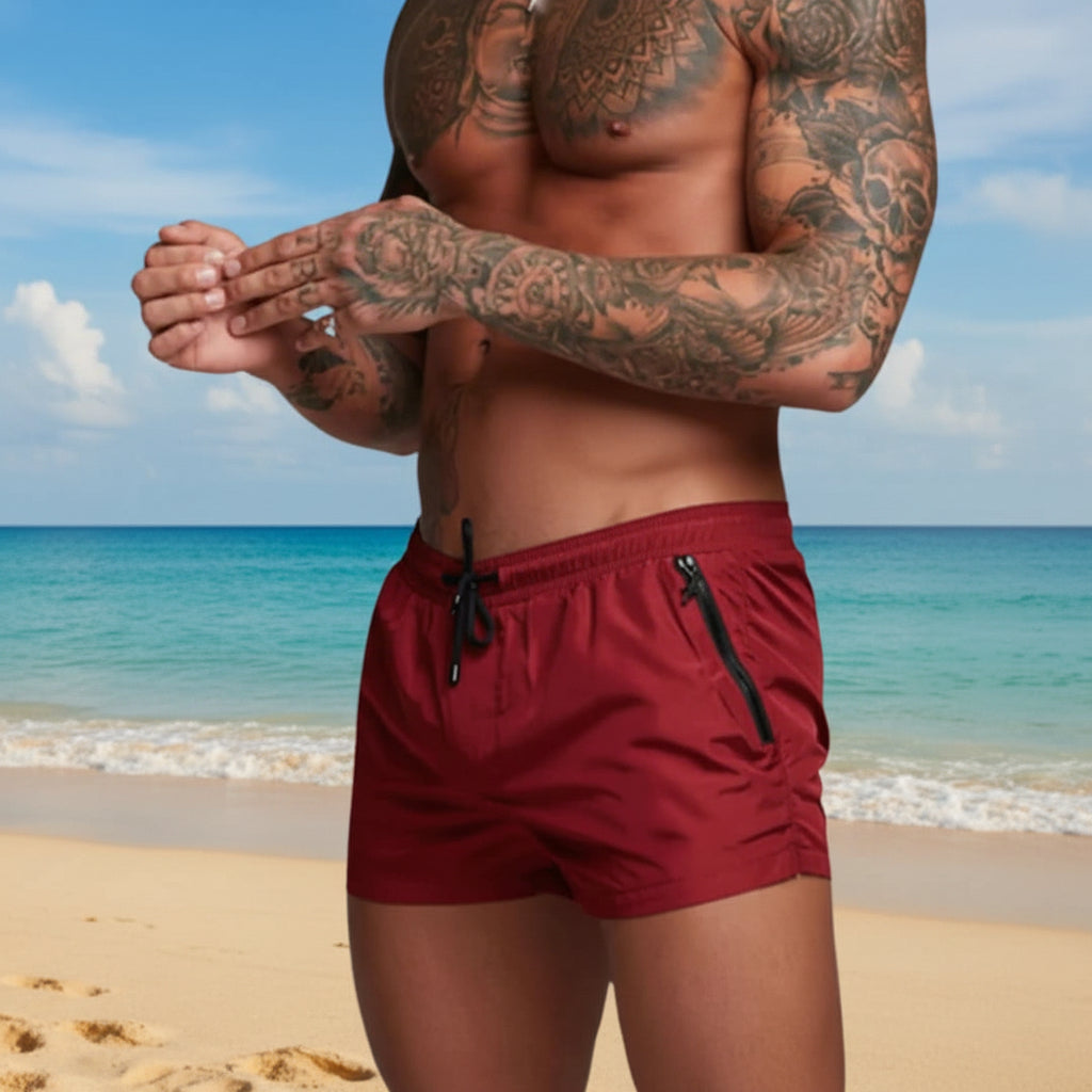 Men's Swim Trunks in Quick Dry Stretch Fabric, Sizes S to 2XL, view 1