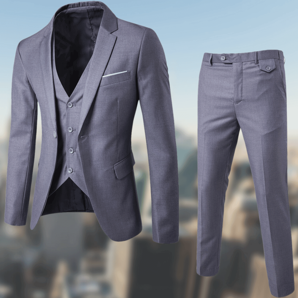 Men's Three Piece Suit with Slim Pants and Vest for Formal Occasions, view 5
