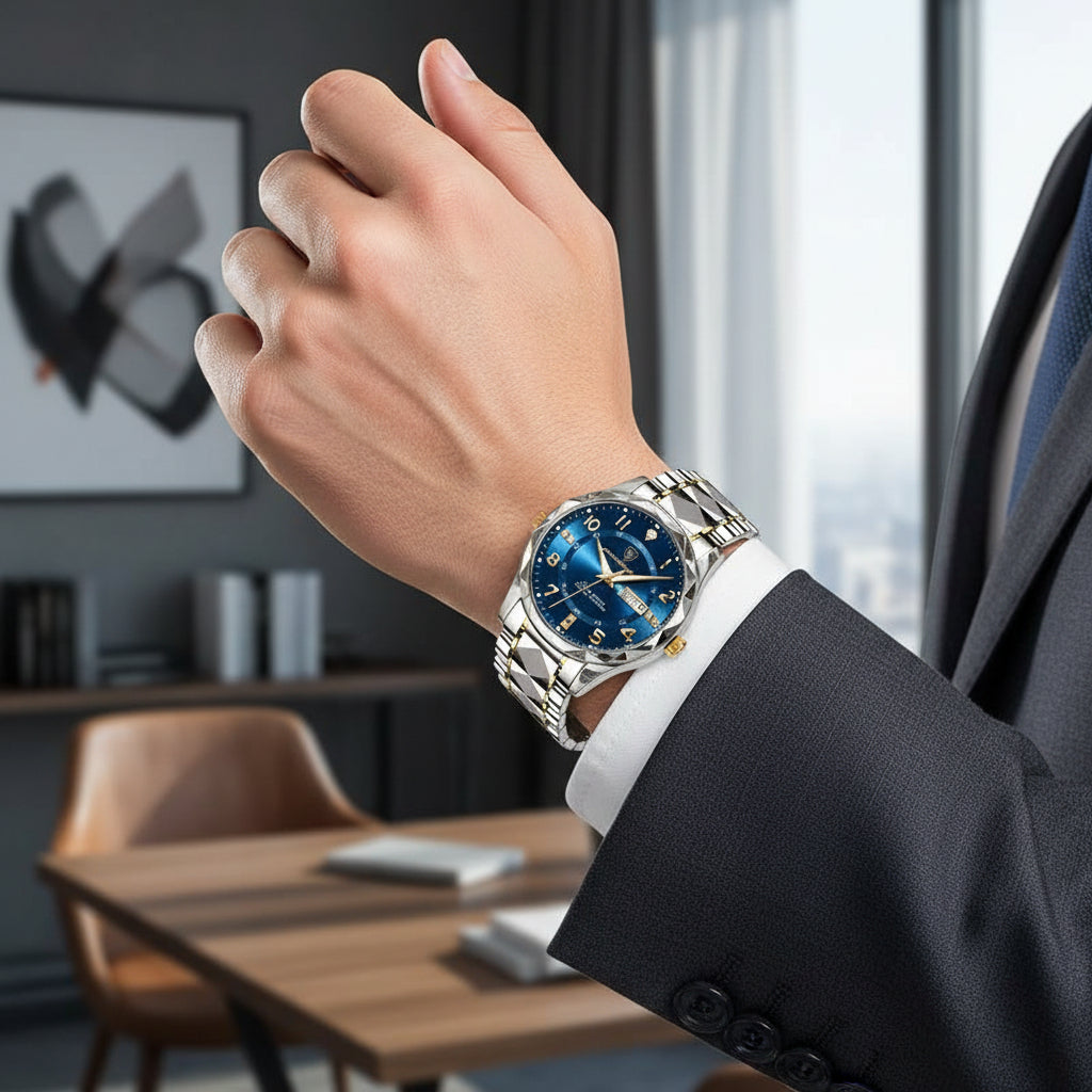 Men's Watch with Titanium Case, Scratch Resistant Glass and 5 ATM Water Resistance, view 5