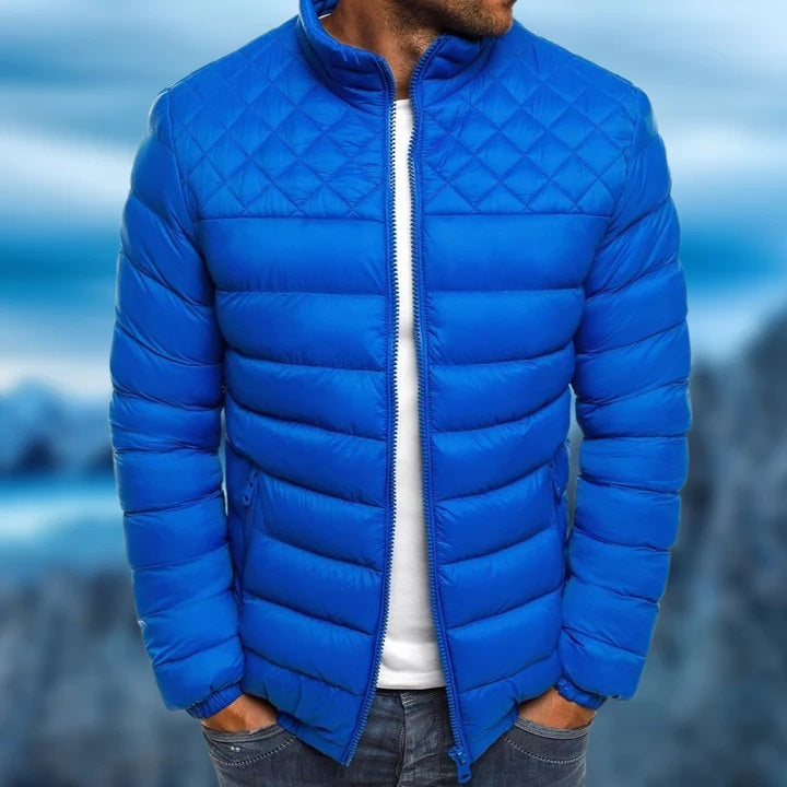 Men's Windproof and Waterproof Quilted Jacket in Four Colors, view 4