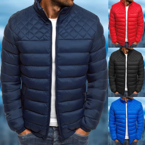 Men's Windproof and Waterproof Quilted Jacket in Four Colors, view 6