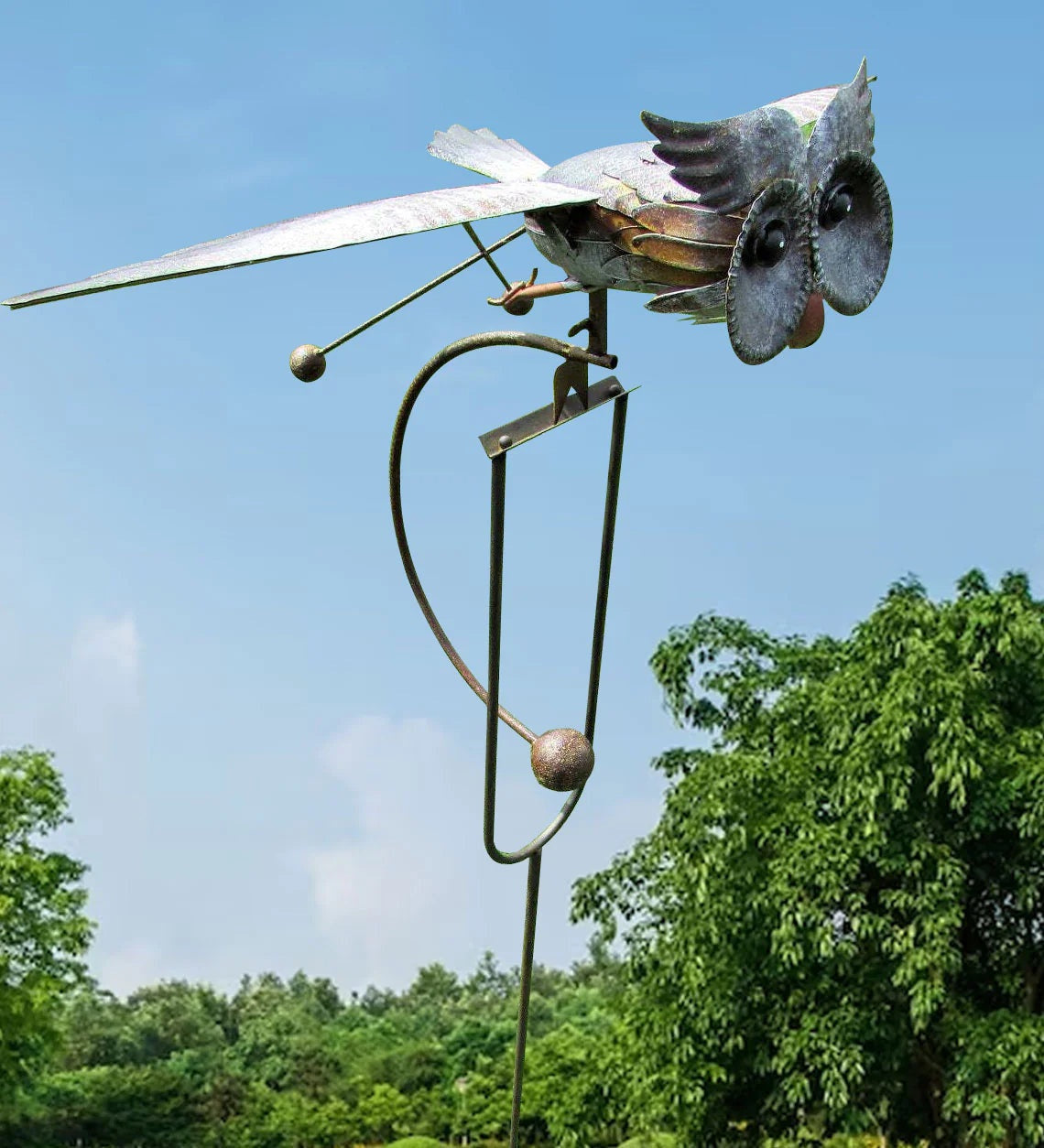 Metal Bird Wind Spinner for Garden and Patio, Three Styles, view 8