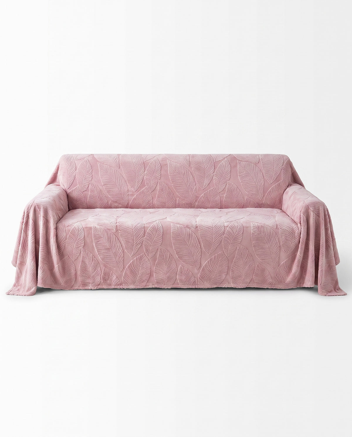 Modern Leaf Velvet Jacquard Stretch Sofa Cover - Spill-Resistant | Scratch Resistant