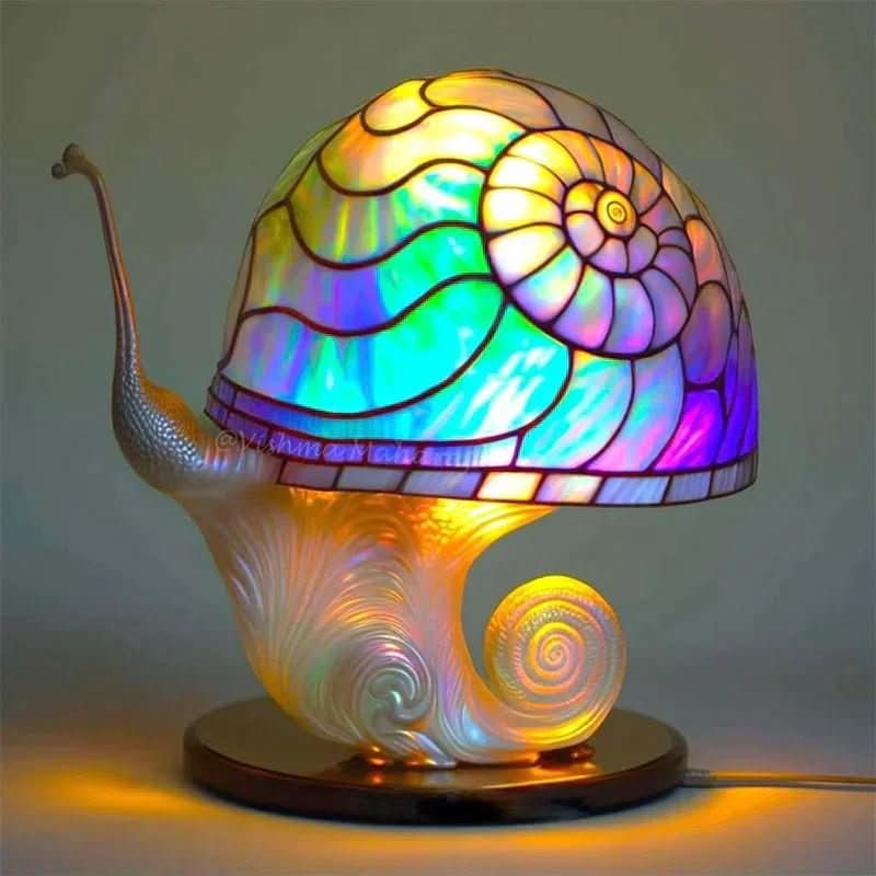 Mosaic Table Lamp in Glass and Resin with Warm Light in Eight Designs, view 5