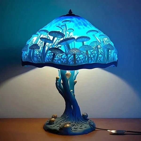 Mosaic Table Lamp in Glass and Resin with Warm Light in Eight Designs, view 9
