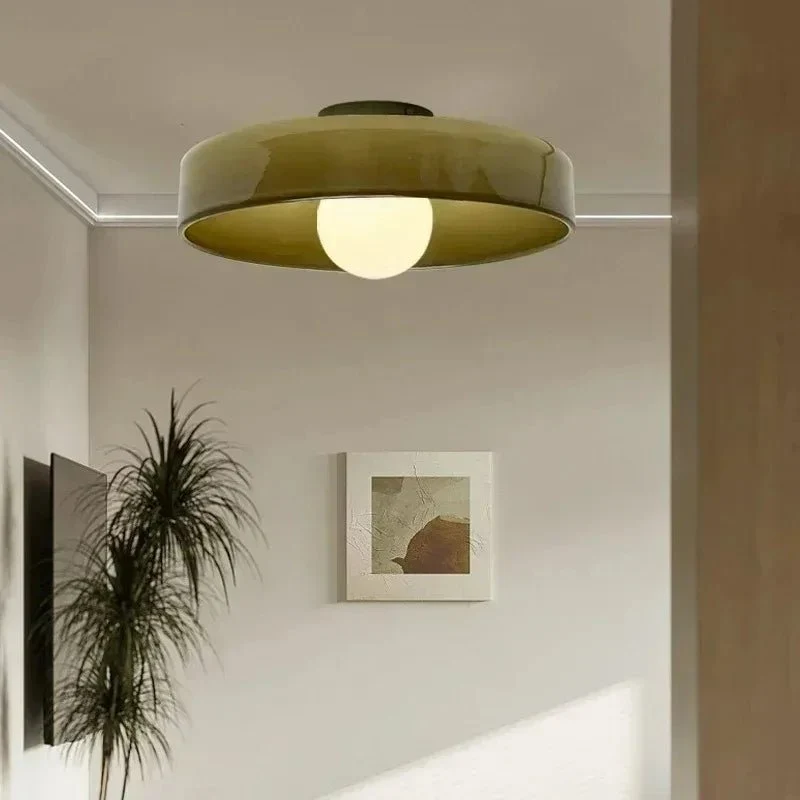 Nordic Ceiling Light with Transparent Glass Shade in Three Colors, view 1