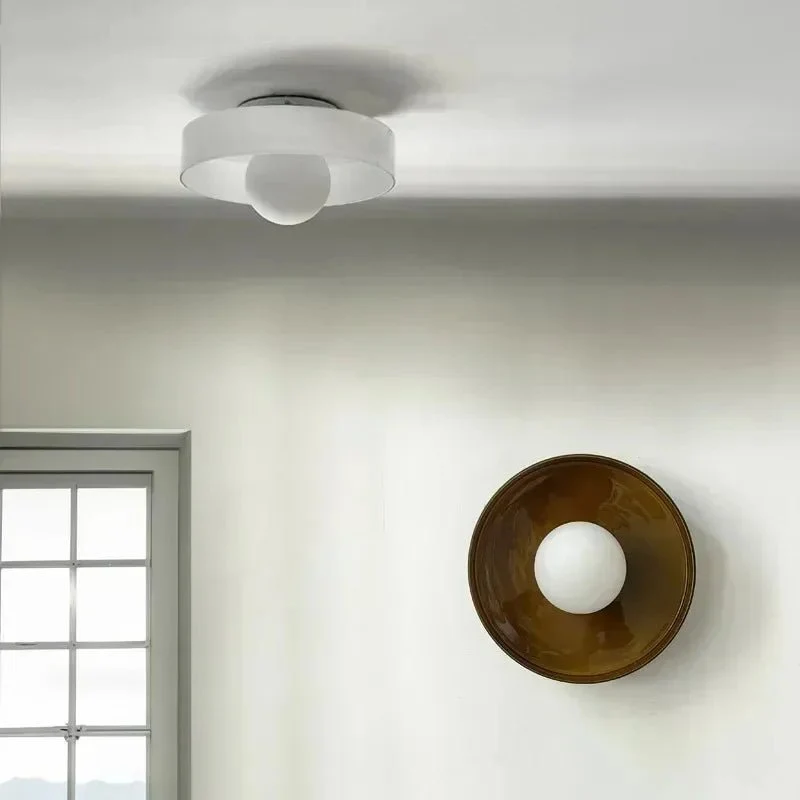 Nordic Ceiling Light with Transparent Glass Shade in Three Colors, view 2