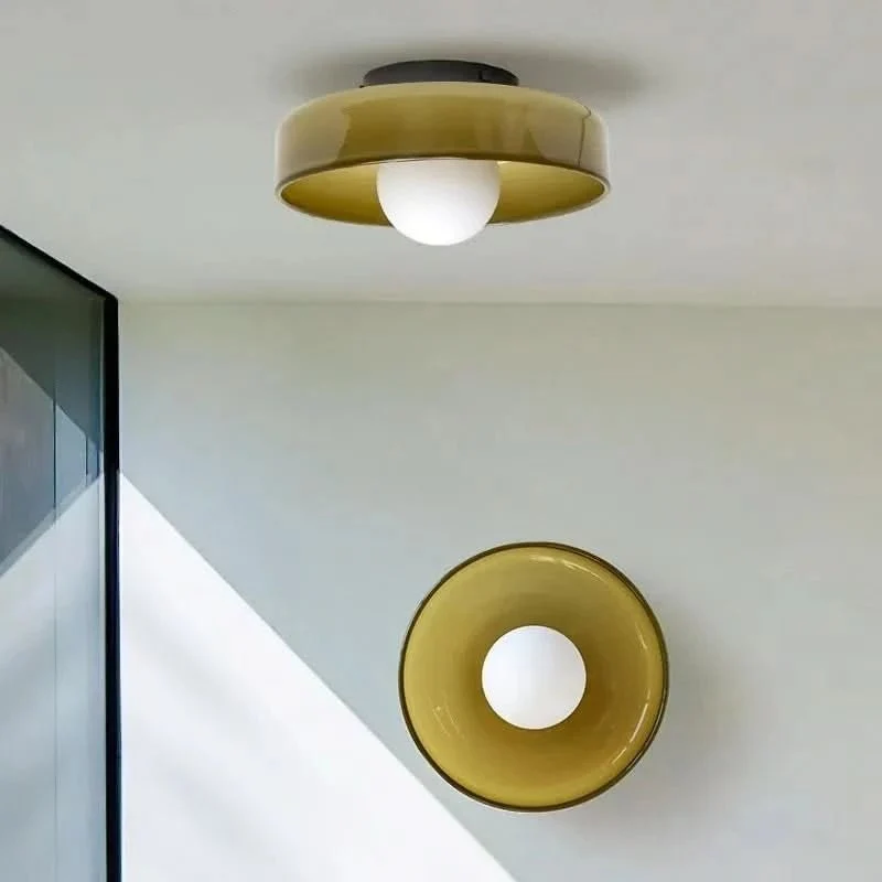 Nordic Ceiling Light with Transparent Glass Shade in Three Colors, view 4