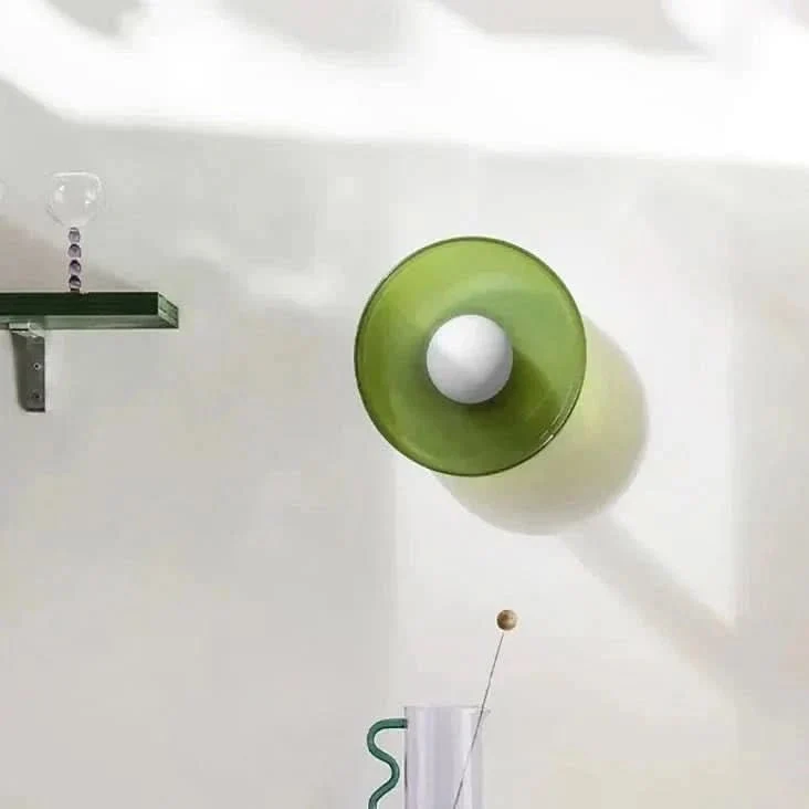 Nordic Ceiling Light with Transparent Glass Shade in Three Colors, view 5