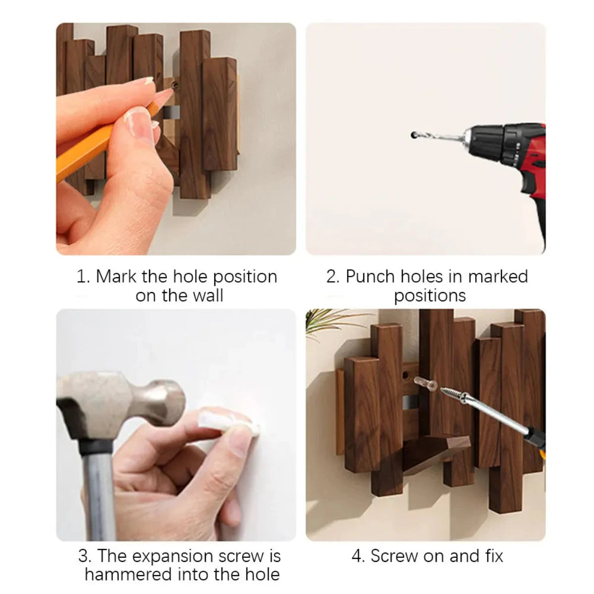 Wood Wall Coat Rack