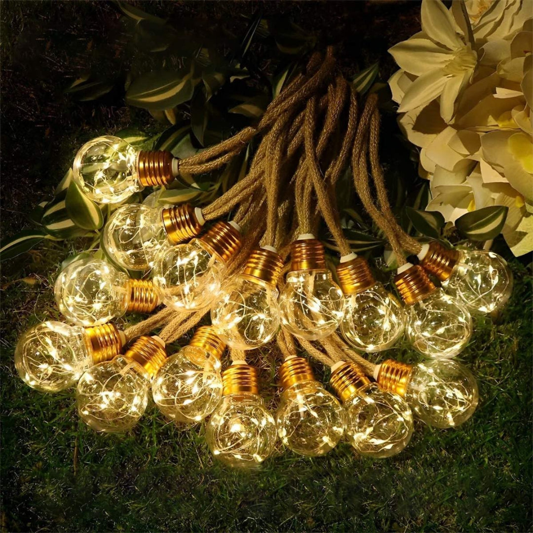 Hemp Rope Solar String Lights