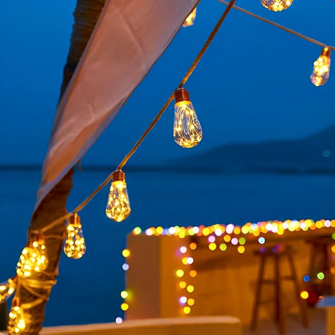 Hemp Rope Solar String Lights
