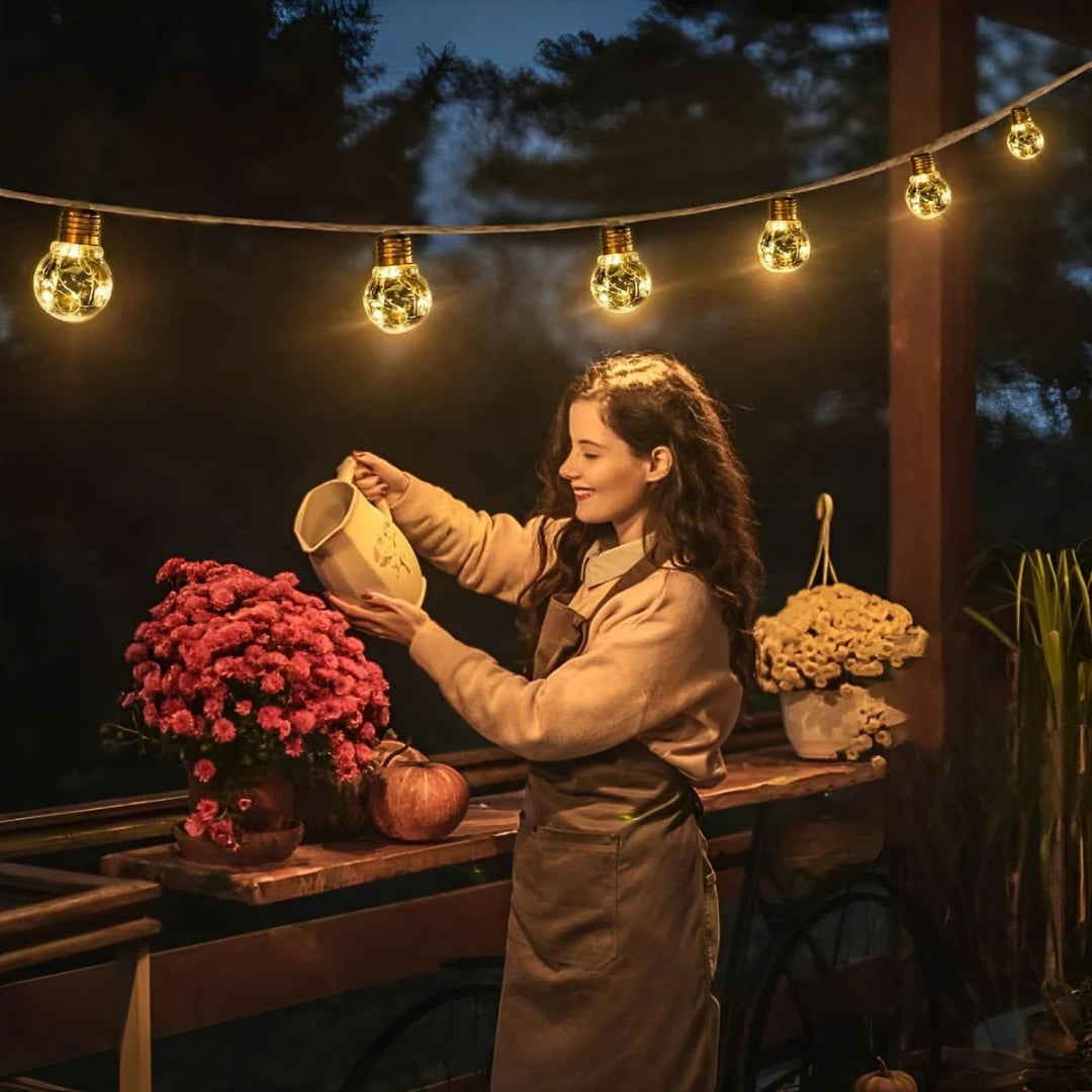 Hemp Rope Solar String Lights