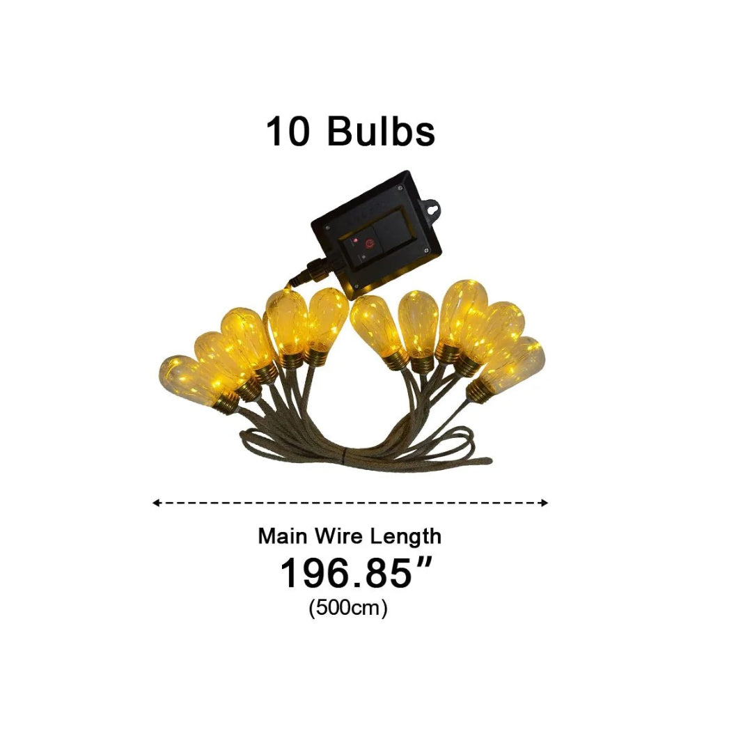 Hemp Rope Solar String Lights