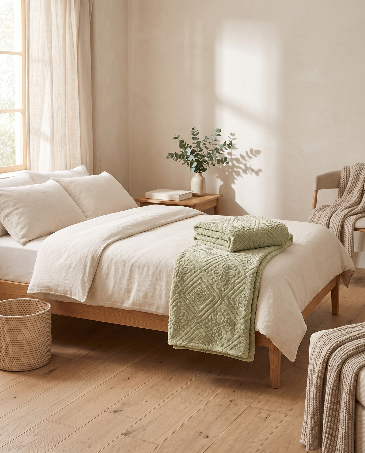 Oriental Elegance Embossed Fleece Blanket | Scratch Resistant, 70-90in