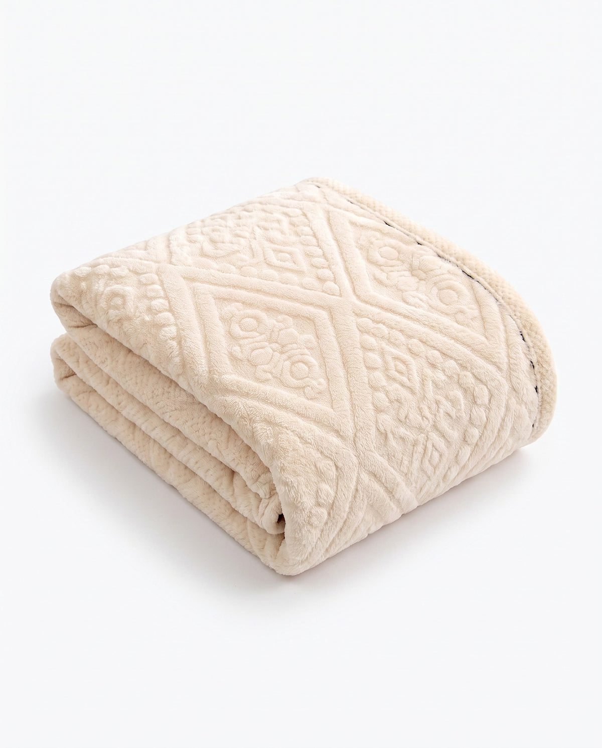 Oriental Elegance Embossed Fleece Blanket | Scratch Resistant, 70-90in