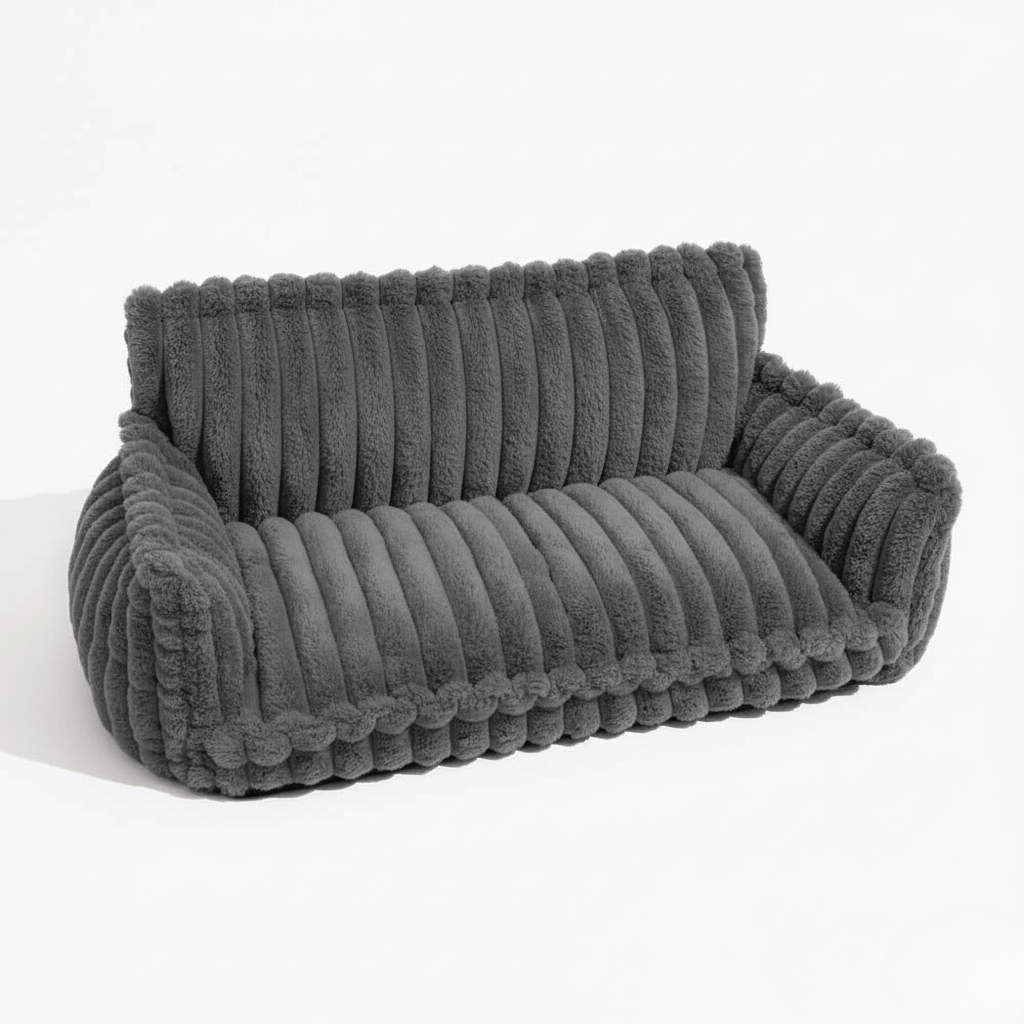 Orthopedic Dog Bed Sofa with Memory Foam, Raised Rim and Removable Cover, view 5