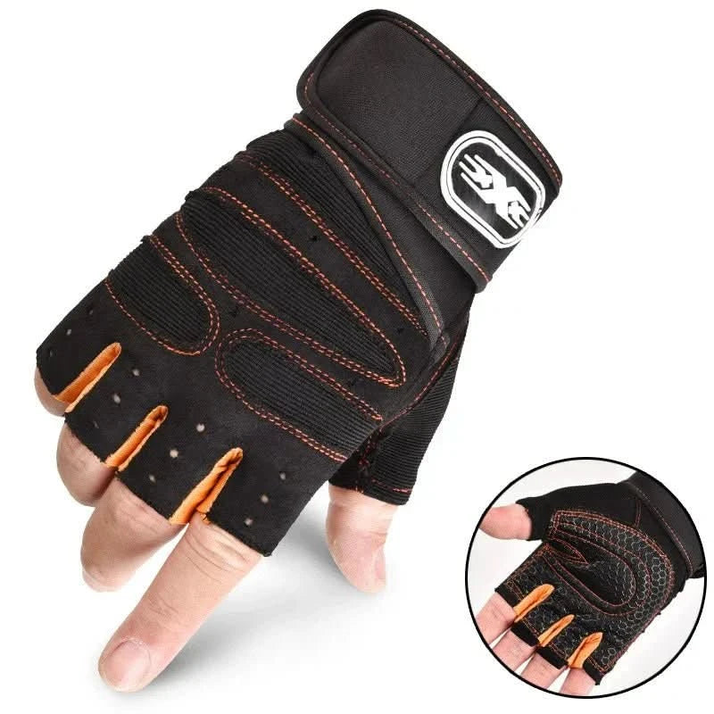 Padded Workout Gloves with Wrist Support for Weightlifting and Cycling, view 7