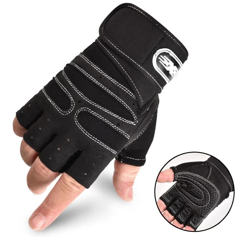 Padded Workout Gloves with Wrist Support for Weightlifting and Cycling, view 10