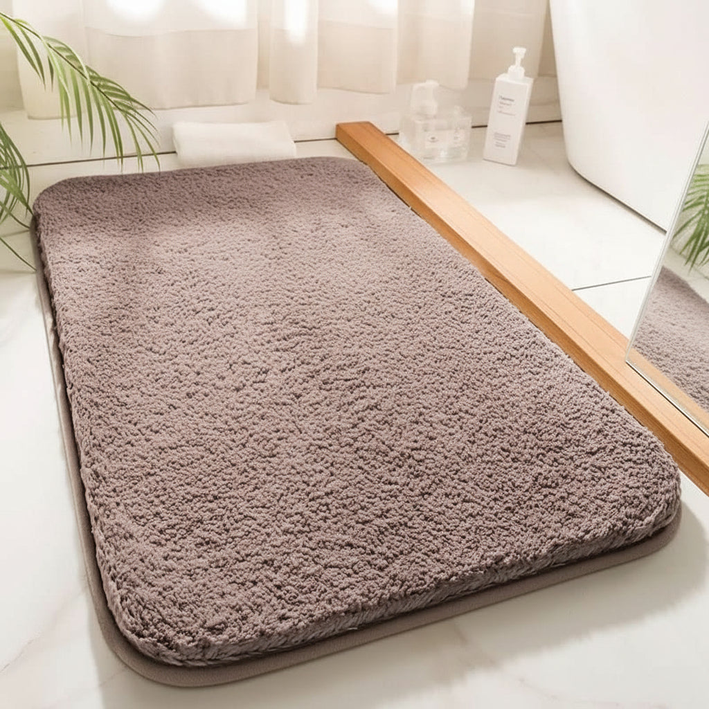 Plush Microfiber Bath Mat with Non Slip Rubber Backing, Machine Washable, view 6