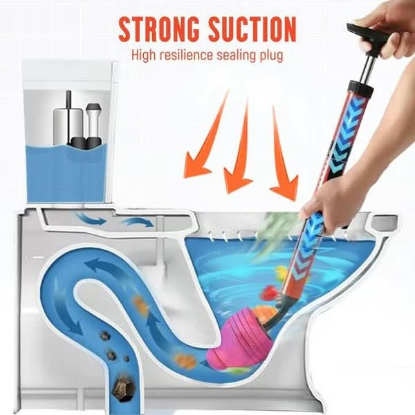 Pressure Drain Plunger for Toilet, Sink and Shower, Reusable and Chemical Free, view 2