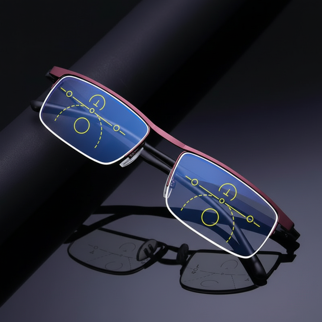 Progressive Reading Glasses with Multifocal Lenses in Seven Strengths from +1.00 to +4.00, view 3