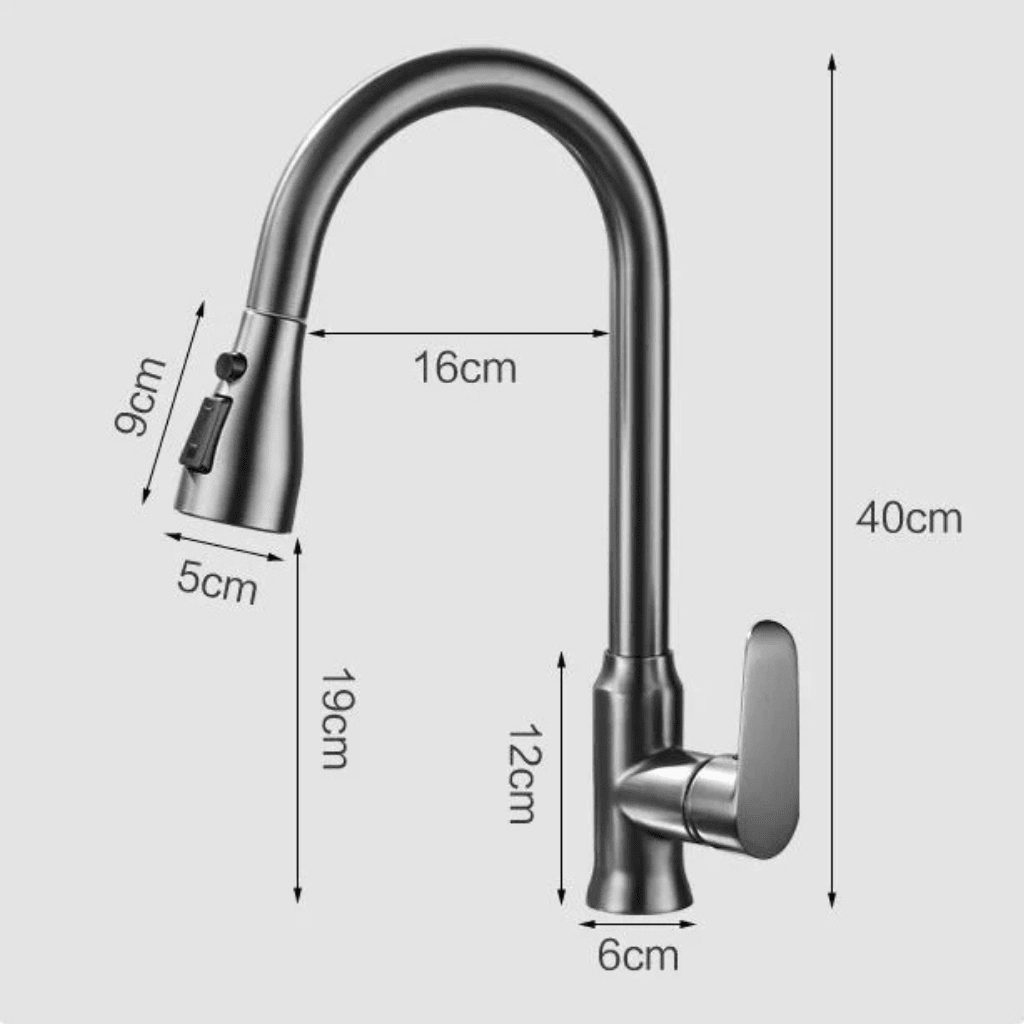 Pull Down Kitchen Faucet with 360 Degree Swivel in Four Finishes, view 9
