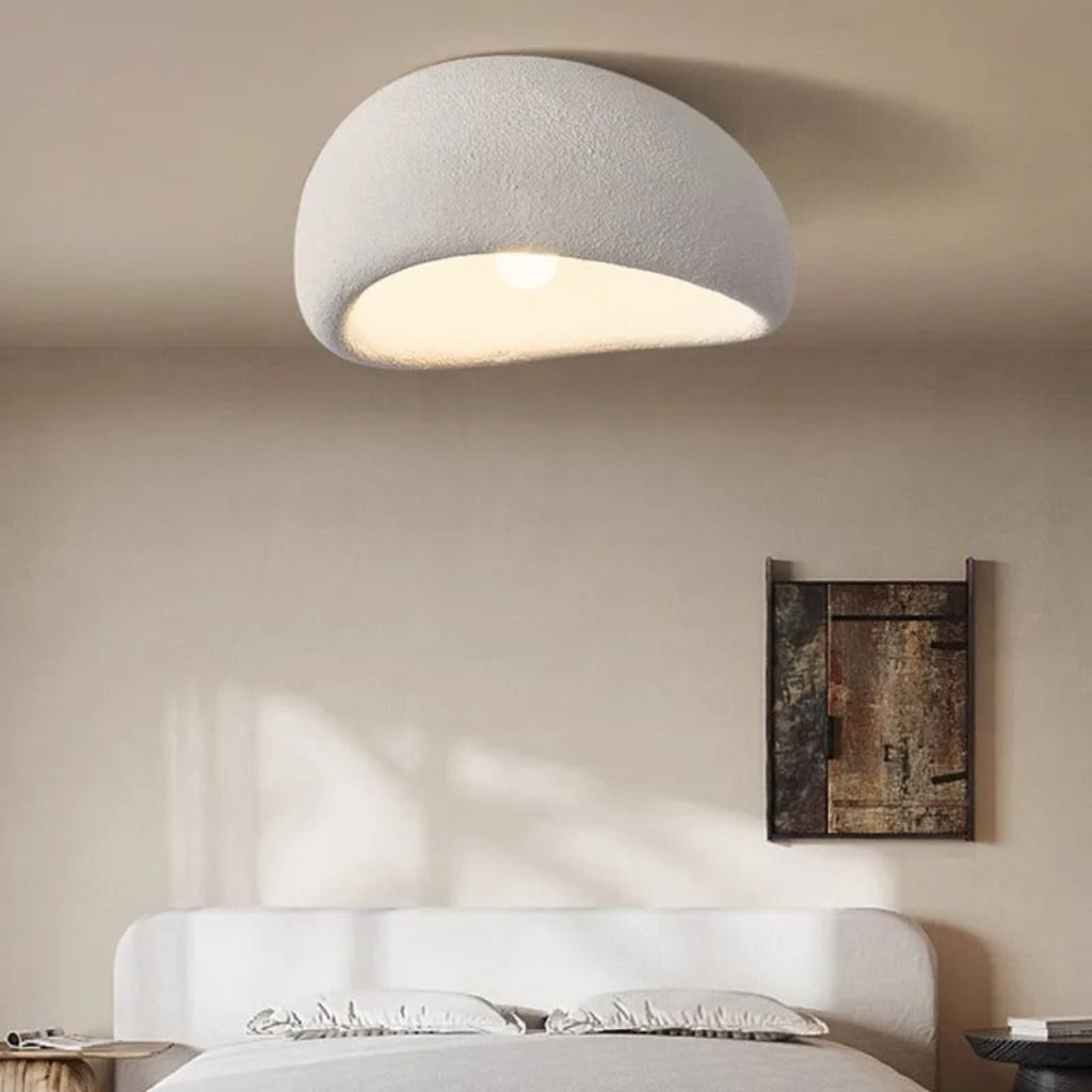 Resin Ceiling Light with 11.8 Inch Diameter and E27 Socket, view 2