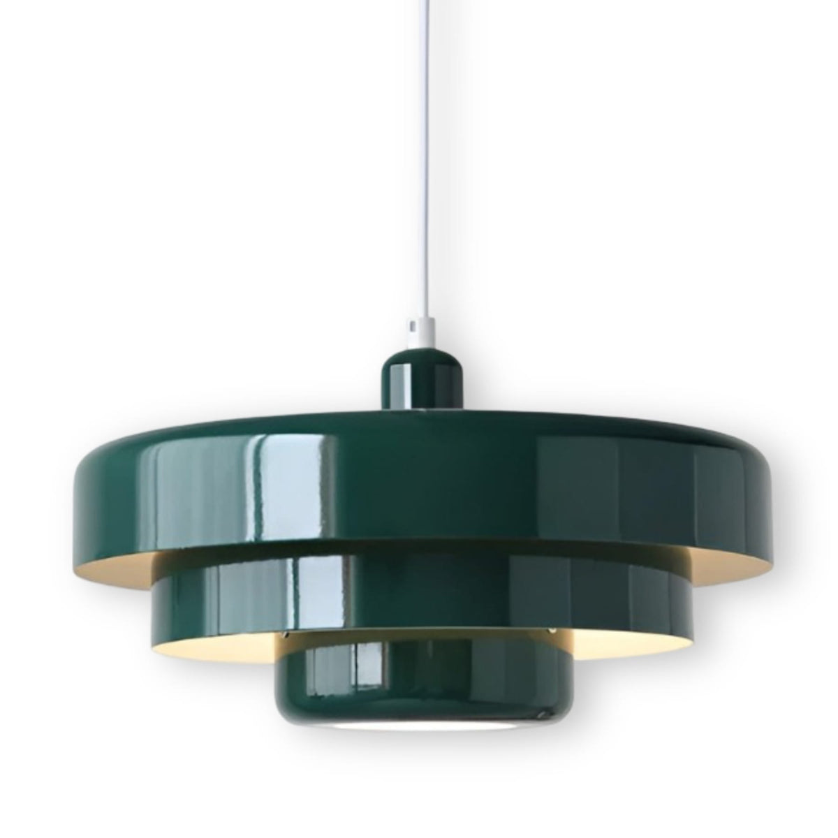 Retro Glass Pendant Light - Green