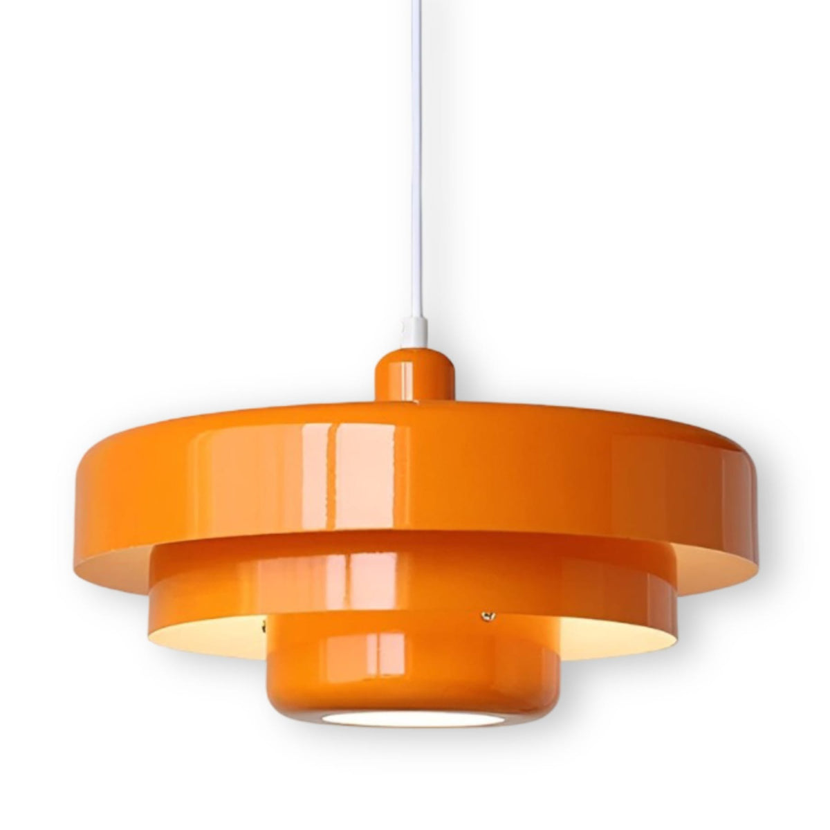 Retro Glass Pendant Light - Orange