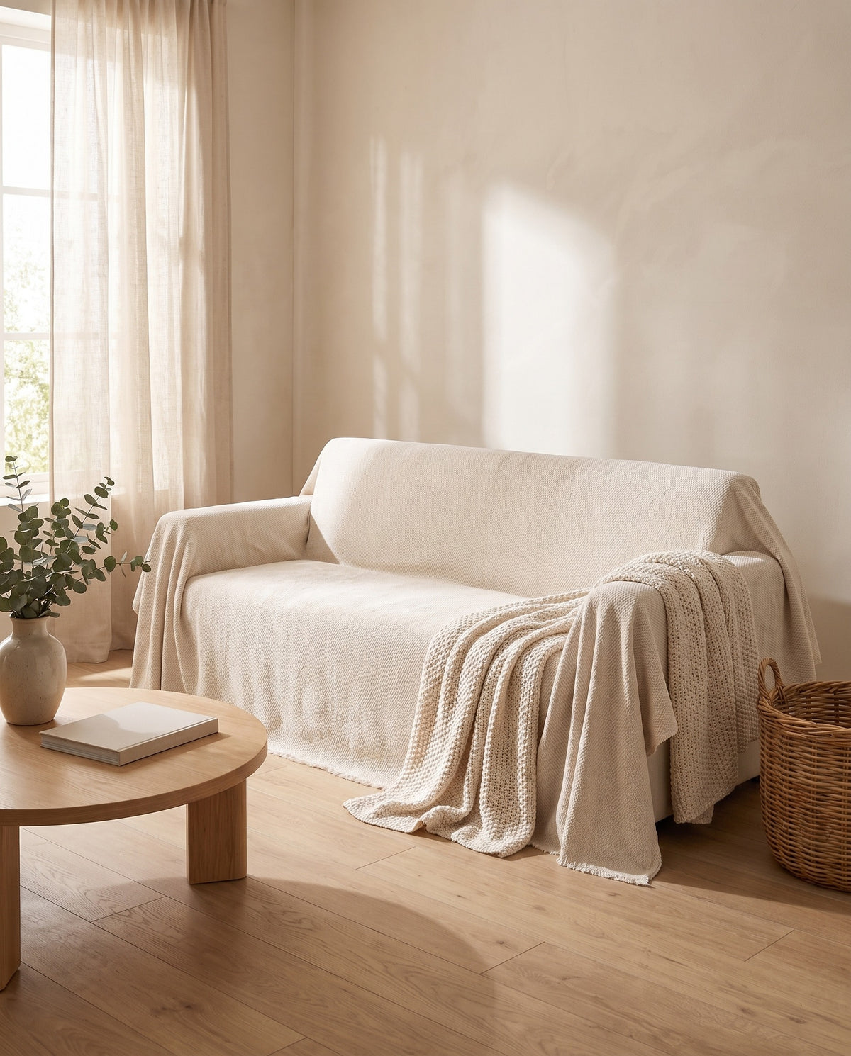 Cozy Winter Style Sofa Cover | Pet Friendly, 71-165in