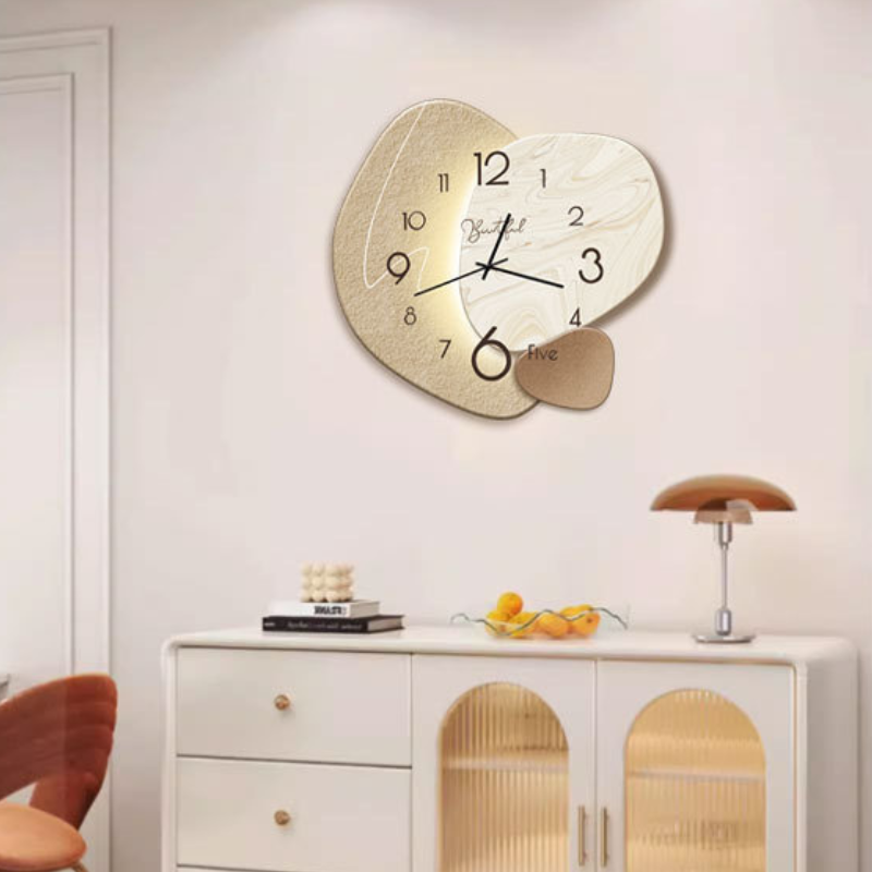 Wall clock with silent movement in three dial designs