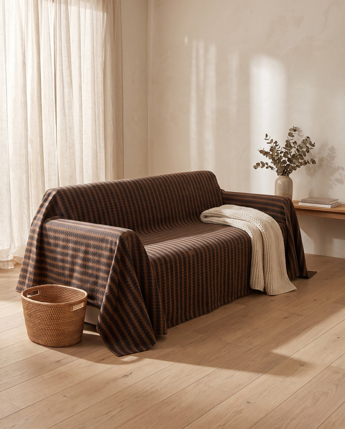 Scratch-Resistant Anti-Pilling Elegant Sofa Cover | Pet Hair Resistant, 71-165in