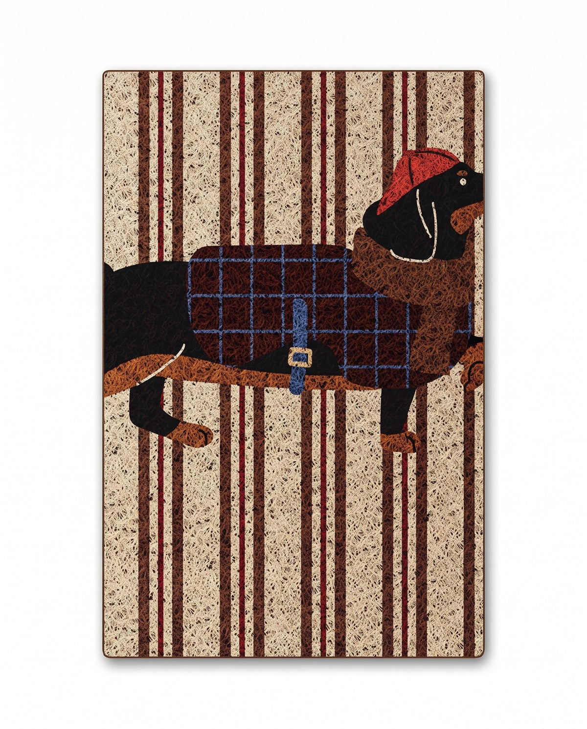 Sherlock Dachshund Doormat | Durable Pile, 18-35in