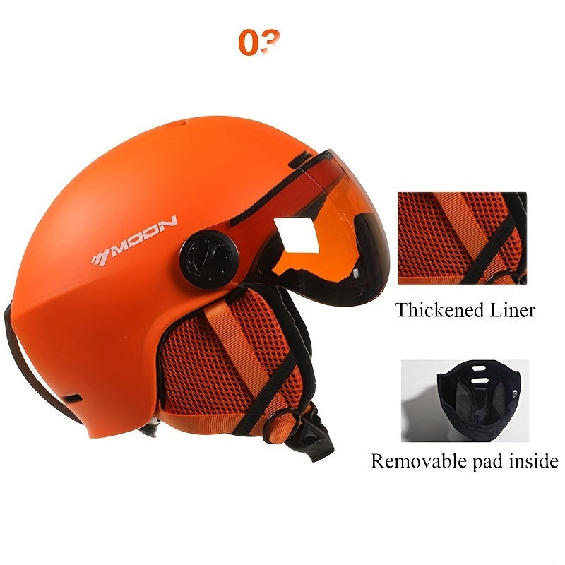 Ski Helmet with Flip Down Visor, Removable Chin Pad and Dial Fit, view 10