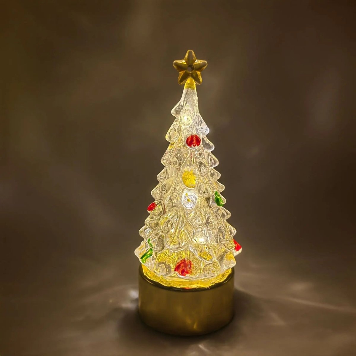 Small Christmas Tree Lamp, 4.3 Inch Tall, Batteries Included, view 7