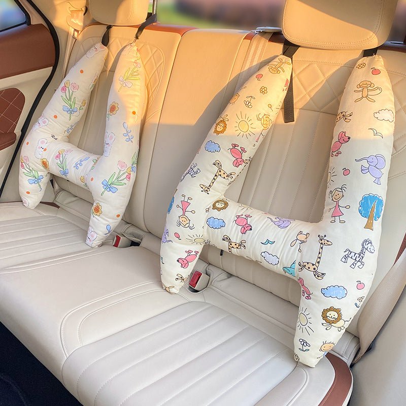 Soft Kids Neck Pillow for Car Travel in Five Animal Designs, 19.7 x 26.4 in, view 2