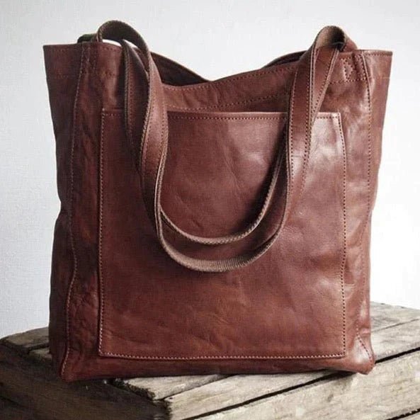 Soft PU Leather Shoulder Bag with Magnetic Closure and Inner Pockets, view 4