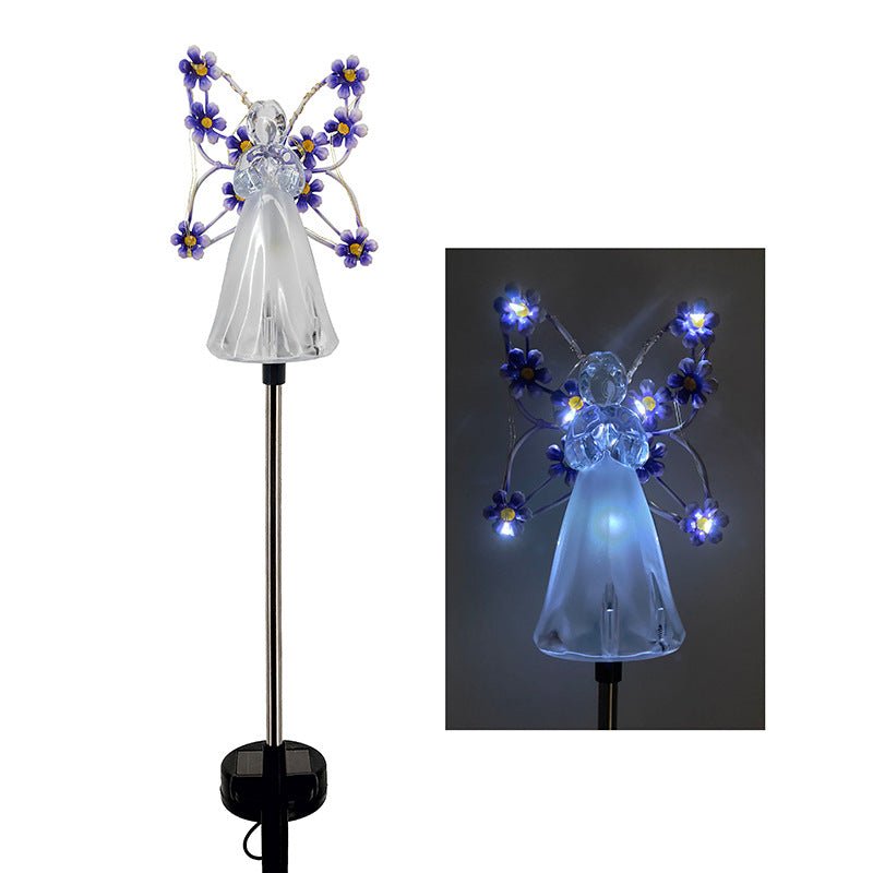 Solar LED Angel Garden Light for Garden, Pathway and Memorial in Four Light Colors, view 7