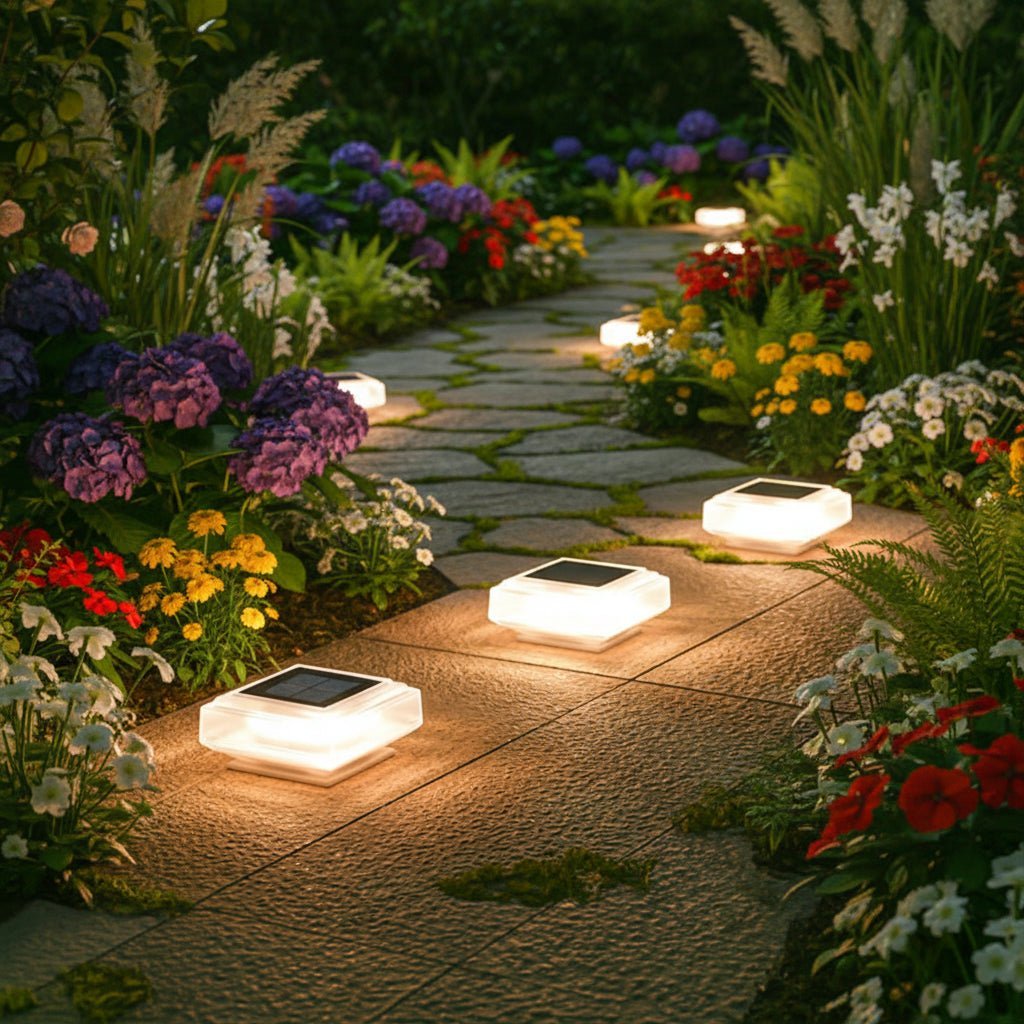 Solar Post Cap Light with 30 Warm White LEDs for Fence Posts and Railings, view 1