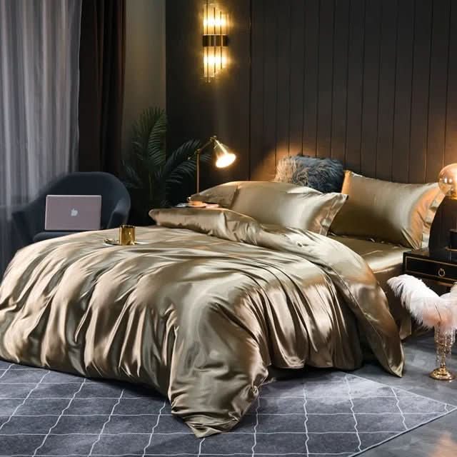 Solid Color Bedding Set in 3 or 4 Pieces, Breathable and Machine Washable, view 7