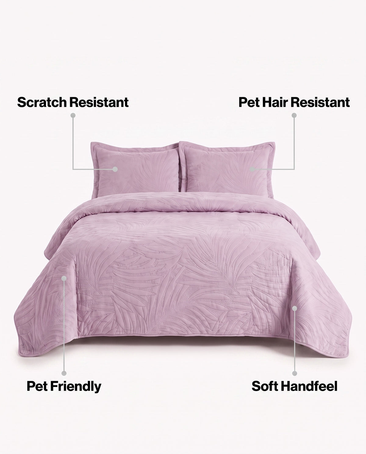 Spring Leaves Pattern Quilt Set | Scratch Resistant