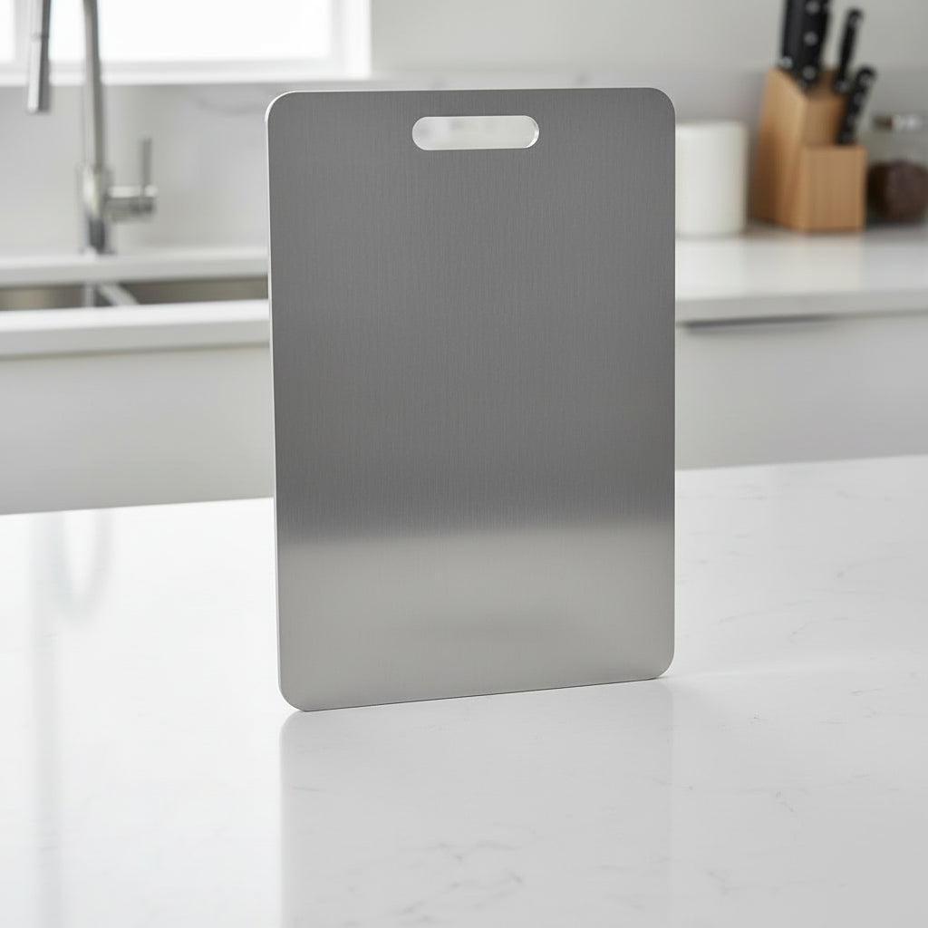 Stainless Steel Cutting Board, 0.05 in Thick, Non Porous, in Three Sizes, view 1