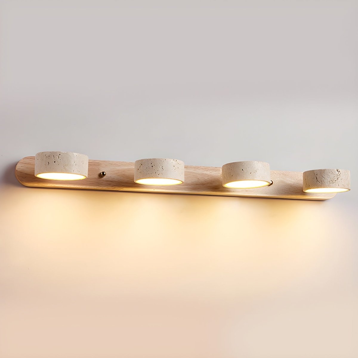 Travertine and Wood LED Wall Sconce with Indirect Up and Down Light, view 13