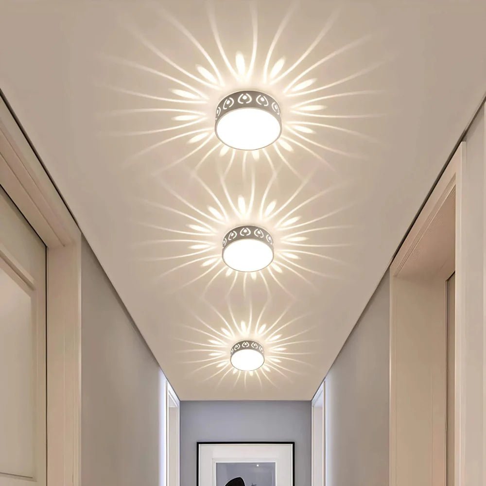 Ultra Slim LED Ceiling Light in Acrylic and Wrought Iron, Approx. 5.9 x 2.0 in, view 5