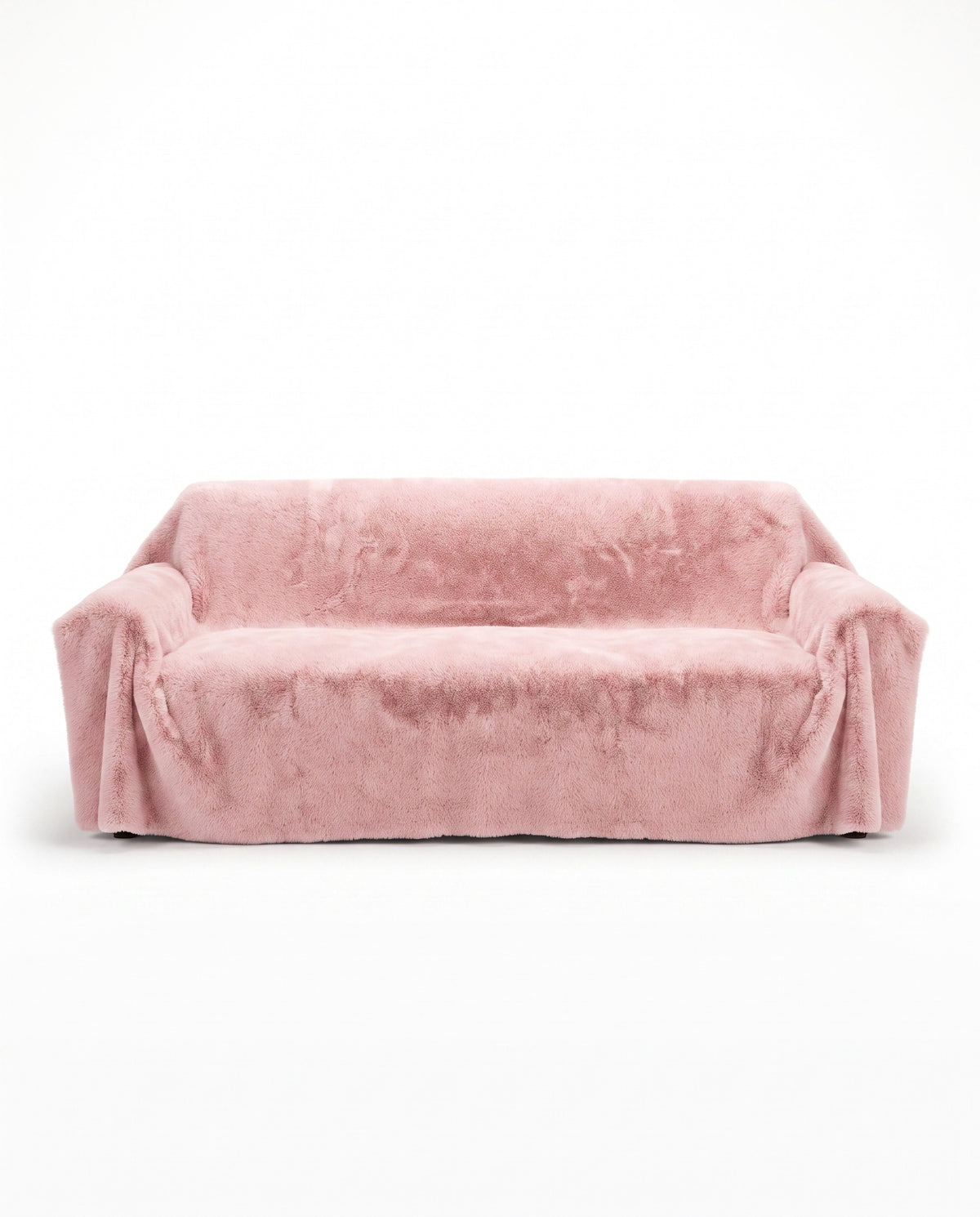 Ultra-Soft Scandinavian Fluffy Sofa Cover | Non-Slip Backing, 1-118in
