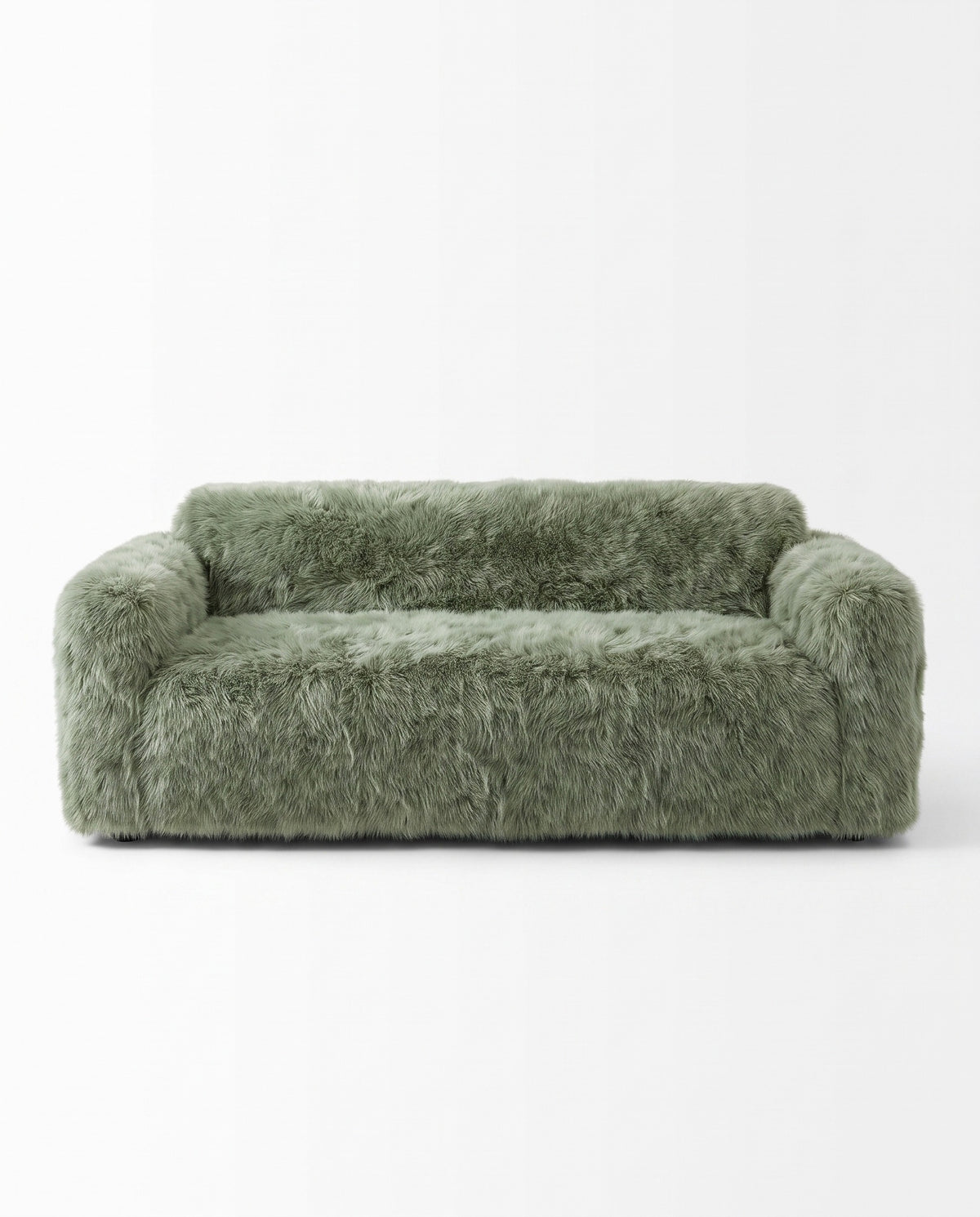 Ultra-Soft Scandinavian Fluffy Sofa Cover | Non-Slip Backing, 1-118in